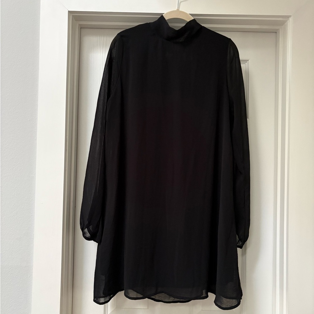 American Threads Black Long Sleeve Dress
